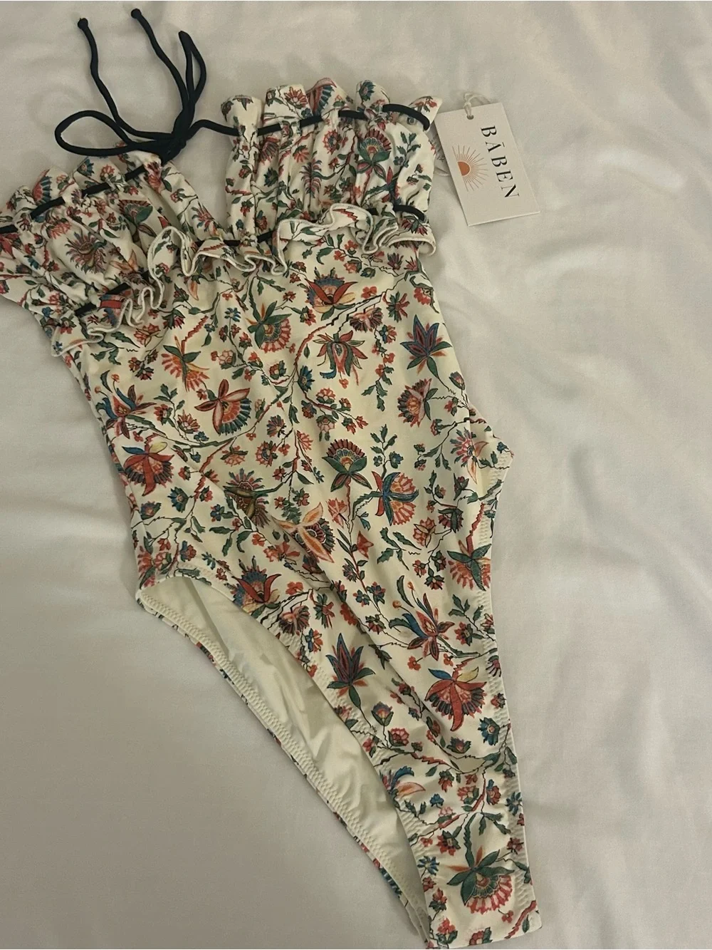 FREE PEOPLE x Baben Antoinette Floral Printed One-Piece Swimsuit NWT Size XS